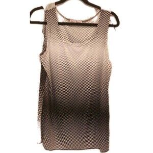 Tango Mango Black And Off White Polka Dot Tank Top Size XL